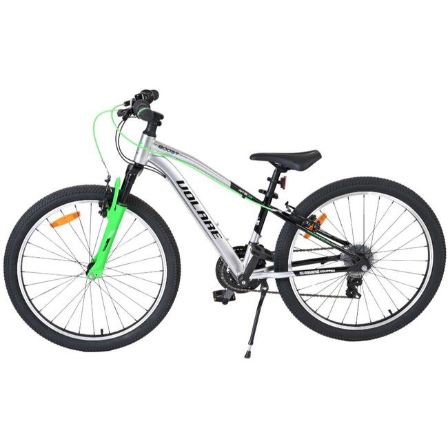 Jongens Mountainbike 24 Inch Volare Boost Zilver Groen 62476