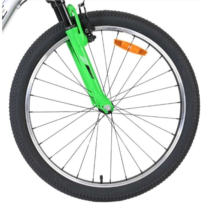 Jongens Mountainbike 24 Inch Volare Boost Zilver Groen 62476