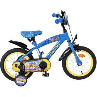 Superman Jongensfiets 14 Inch Paw Patrol - Rubble en Crew Blauw