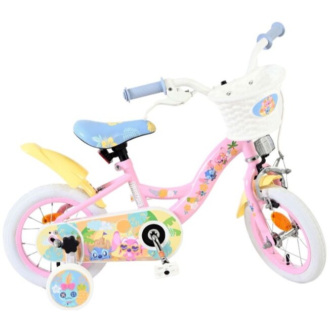 Meisjesfiets 12 Inch Disney Stitch Roze 26165