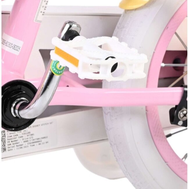Meisjesfiets 12 Inch Disney Stitch Roze 26165