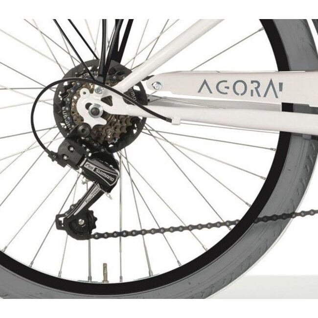 Meisjesfiets 28 Inch MBM Agora 6V Ivoorwit