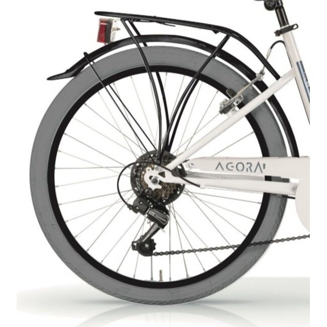 Meisjesfiets 28 Inch MBM Agora 6V Ivoorwit
