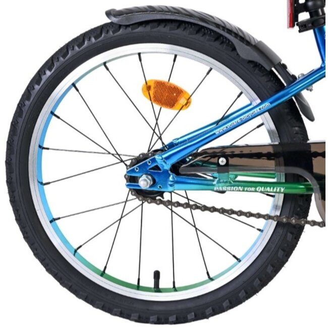 Jongensfiets 18 Inch Volare Chrome Blauw Groen 61861