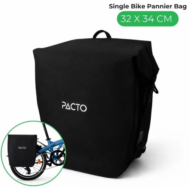 Fietstas Pacto Enkel - Waterdicht - Zwart met Haken