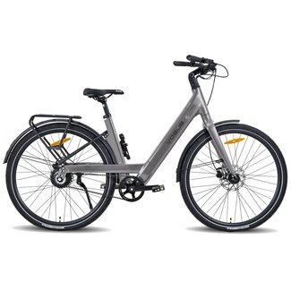 Vogue Elektrische Fietsen Elektrische Fiets 28 Inch Vogue Nova Mat Grijs Bruin
