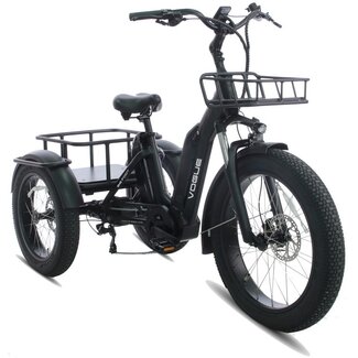 Vogue Elektrische Fietsen Elektrische Driewieler 24 Inch Vogue Big Foot Zwart