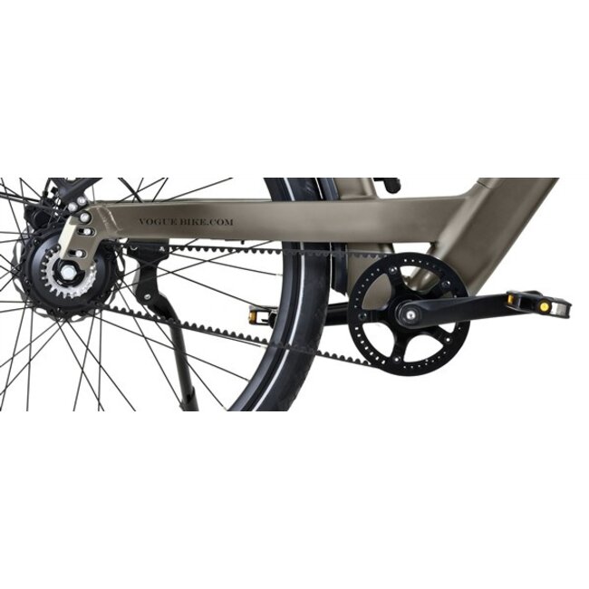 Elektrische Heren Fiets 28 Inch Vogue Nova Mat Grijs Bruin
