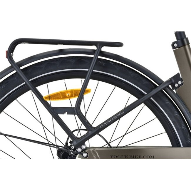 Elektrische Heren Fiets 28 Inch Vogue Nova Mat Grijs Bruin
