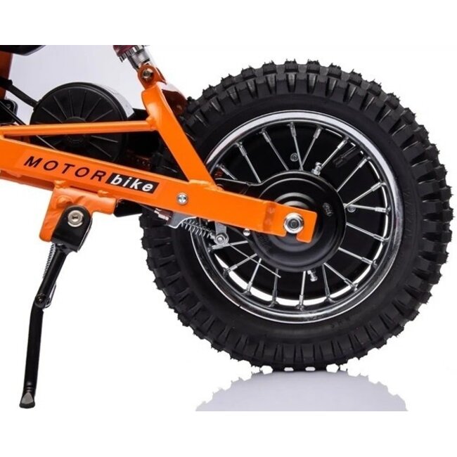 Elektrische Kindermotor Crossmotor 24 Volt Blauw Oranje - Showroom Model