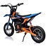 Elektrische Kindermotor Crossmotor 24 Volt Blauw Oranje - Showroom Model