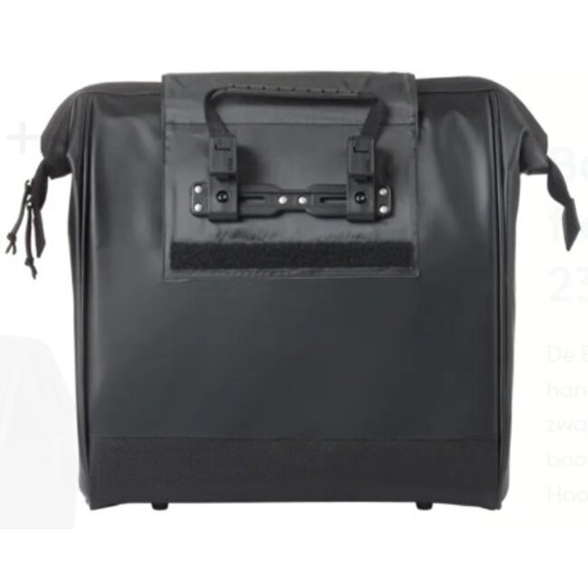 Fietstas Basil Shopper Grand Tarpaulin MIK Hooks 23L Zwart