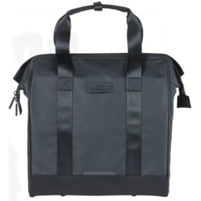 Fietstas Basil Shopper Grand Tarpaulin MIK Hooks 23L Zwart