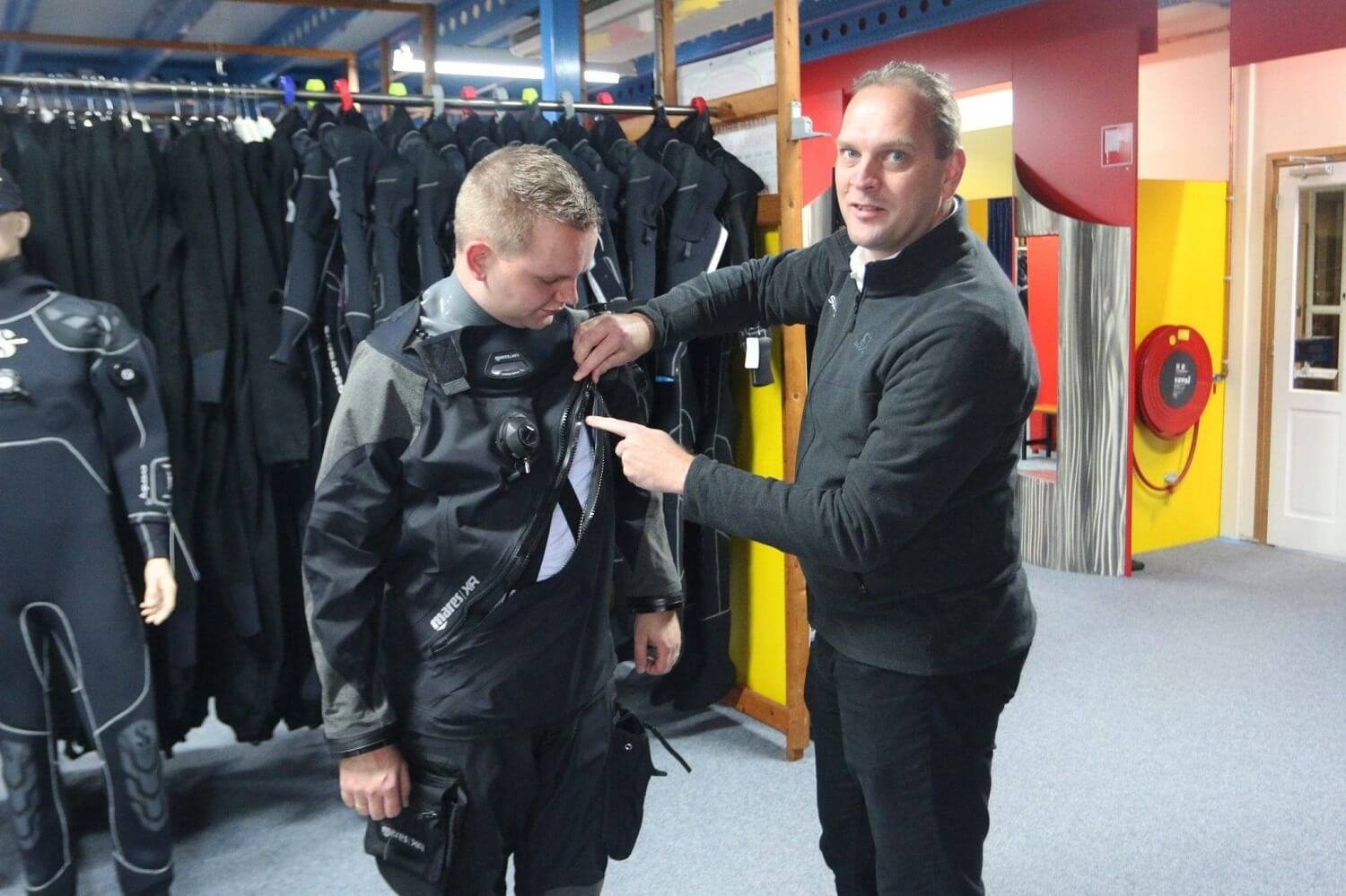 what do you wear under a scuba dry suit