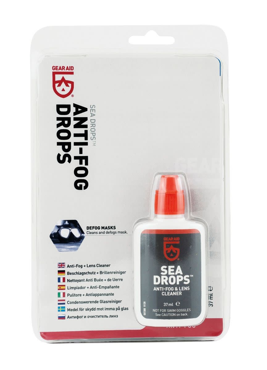 Sea Drops Anti-buée GEAR AID - Nettoyant Masque Plongée Et Snorkel | 1,25 Oz, Biodégradable