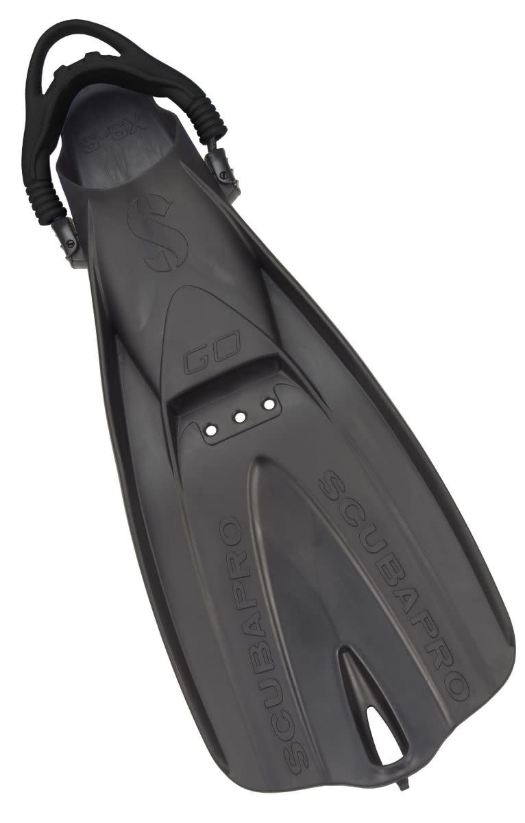 SCUBAPRO Palmes Go – Léger 1,2kg, Sangle Auto-Ajustable, Monprene Durable, Idéal Voyage