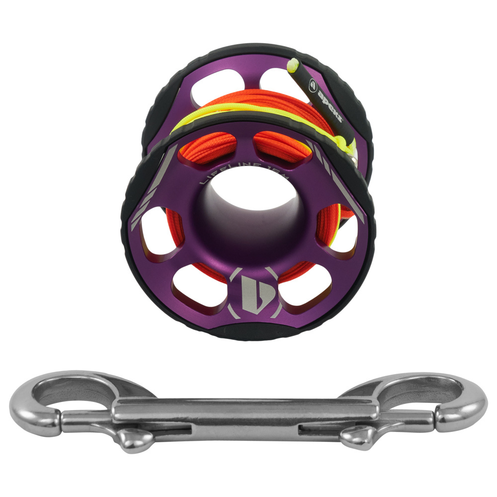 Bobine De Secours Apeks Lifeline 15m - Aluminium Anodisé - Plongée Technique