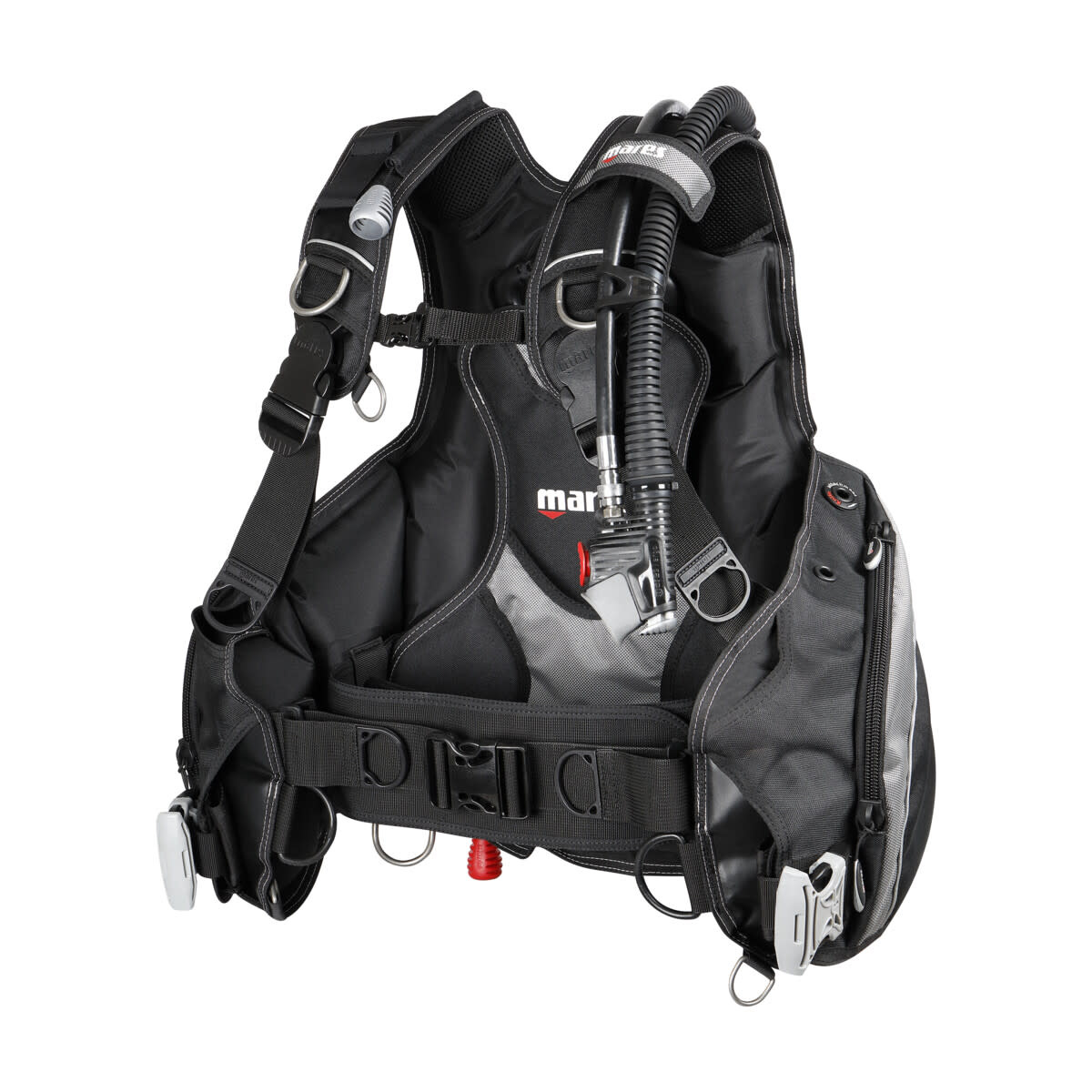Sport Eder Mares i3 Bay - Set de Buceo, Rojo/Negro