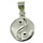 Zilveren hanger yin yang 2 cm