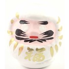 Witte daruma 8 cm -