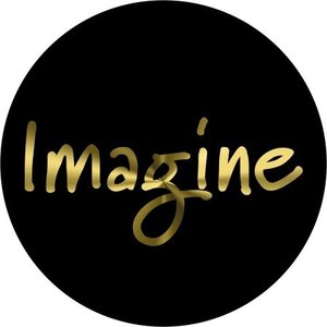 Mini Art Sticker Imagine goud | eenbeetjegeluk.nl