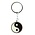 Yin Yang sleutelhanger