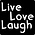 Mini Art Sticker Live Laugh Love - 5 stickers