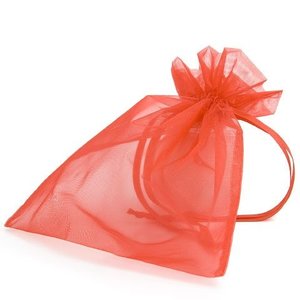 ROOD organza zakje 10 x 15 cm | eenbeetjegeluk.nl