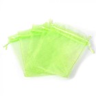 LIMEGROEN organza zakje 10 x 15 cm