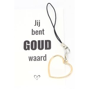 Jij bent goud waard met gouden hartje | eenbeetjegeluk.nl