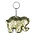 Sleutelhanger olifant goudkleurig met pailletten