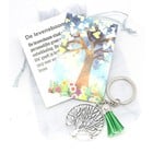 Sleutelhanger 'tree of life'  met een kaartje met de uitleg