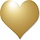 Sticker gouden hart 4 cm breed per 5 stuks | eenbeetjegeluk.nl