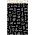 Collectiv Zwart kadozakje met letters en cijfers 12 x 19 cm