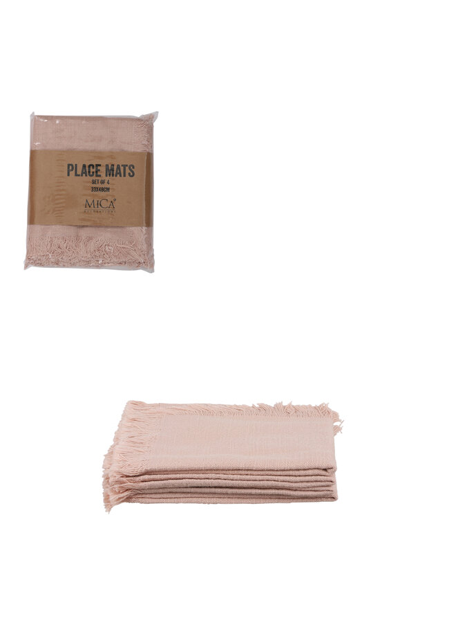 Xavie placemat pink 4 pieces