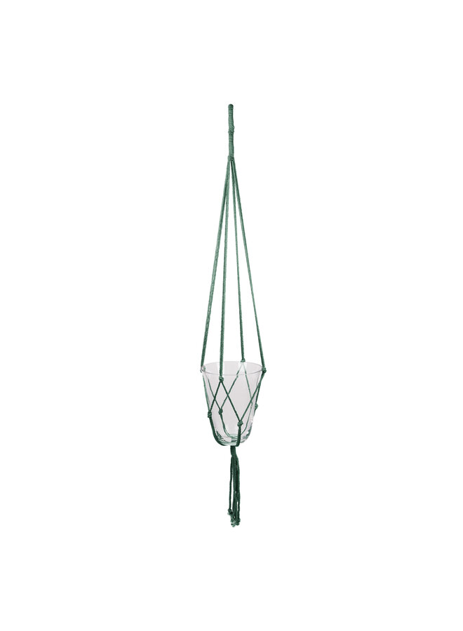 Knot potholder hanging green