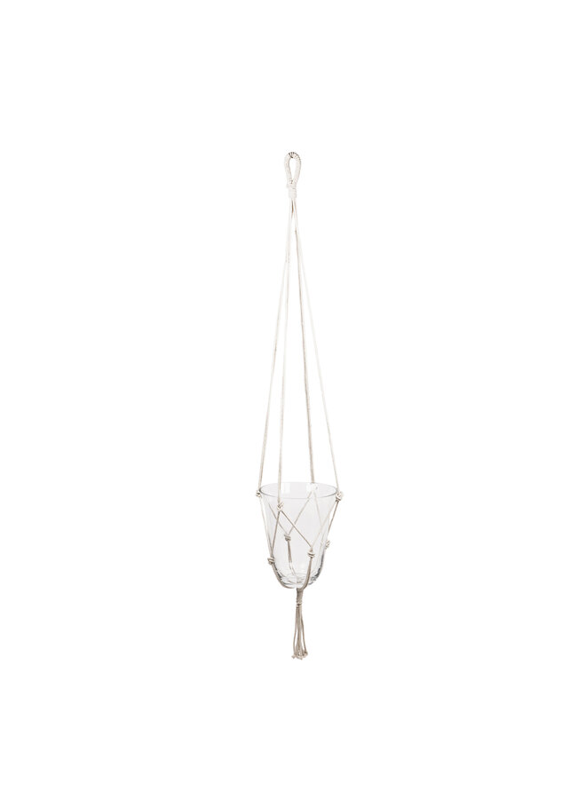 Knot potholder hanging white