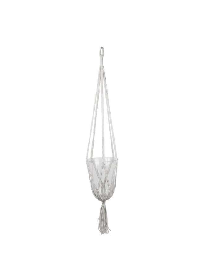 Macrame potholder hanging white