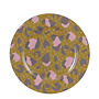 Decoration plate leopard green