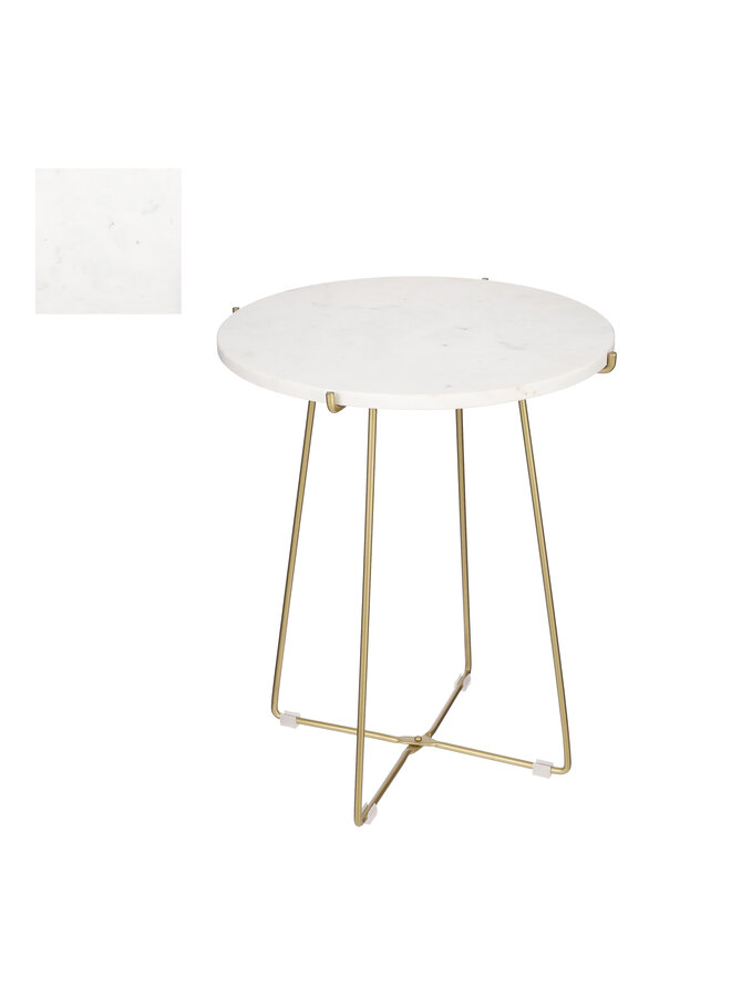 Alec side table white