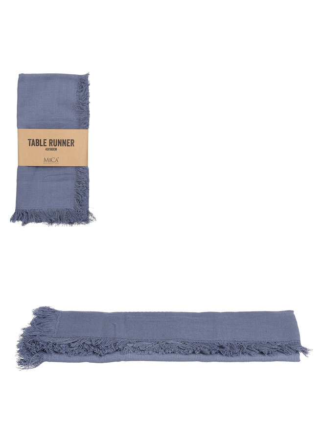 Villia table runner blue