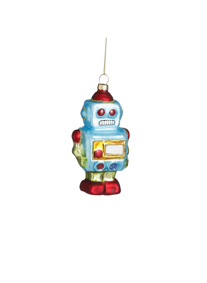 Ornament robot blauw