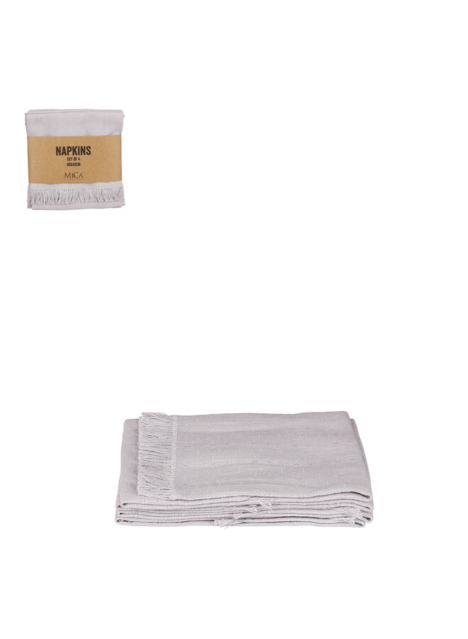 Villia napkin l.grey 4 pieces