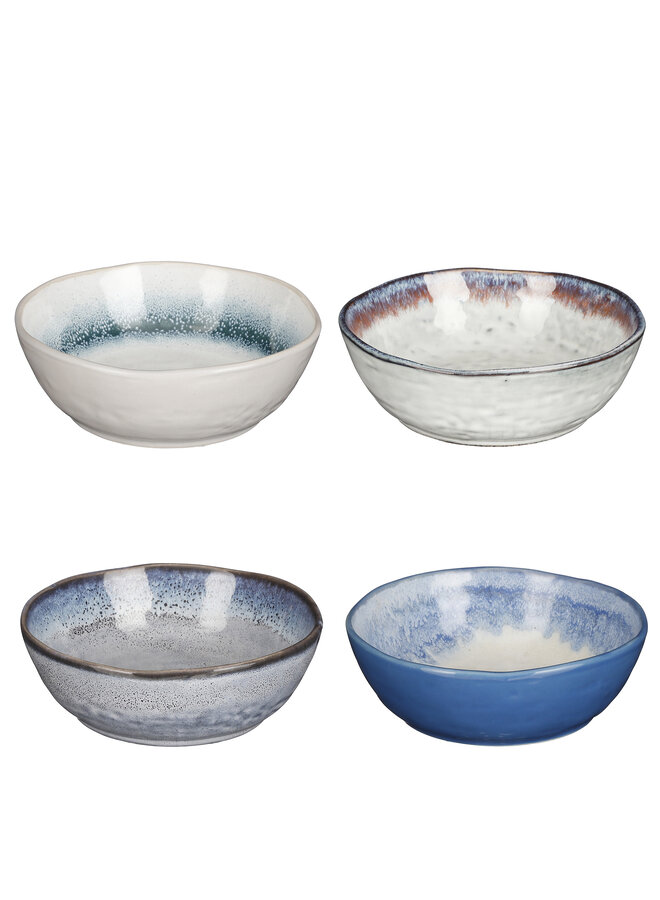 Tanzi bowl l.blue blue grey l.grey 4 assorted