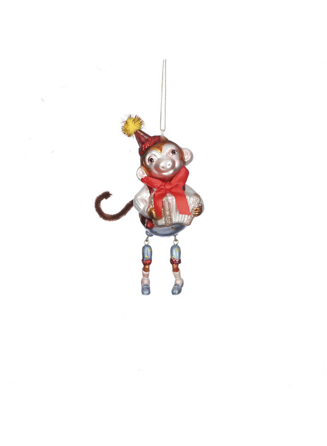 Ornament monkey red