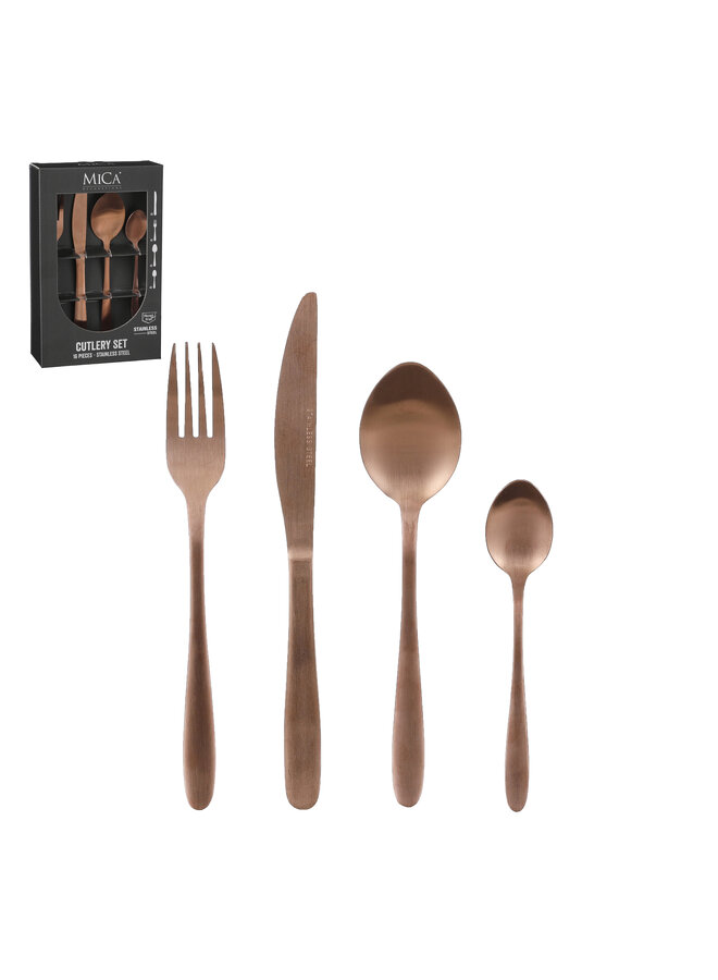 Cutlery rose 16 pieces - l15xw6xh24cm