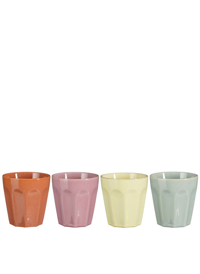 Rico cup yellow orange green pink 4 pieces