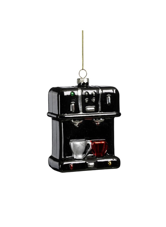 Ornament koffiemachine zwart