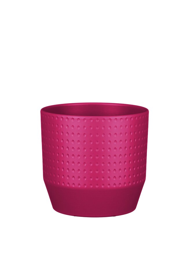 Nola pot rond fuchsia mat D19,5