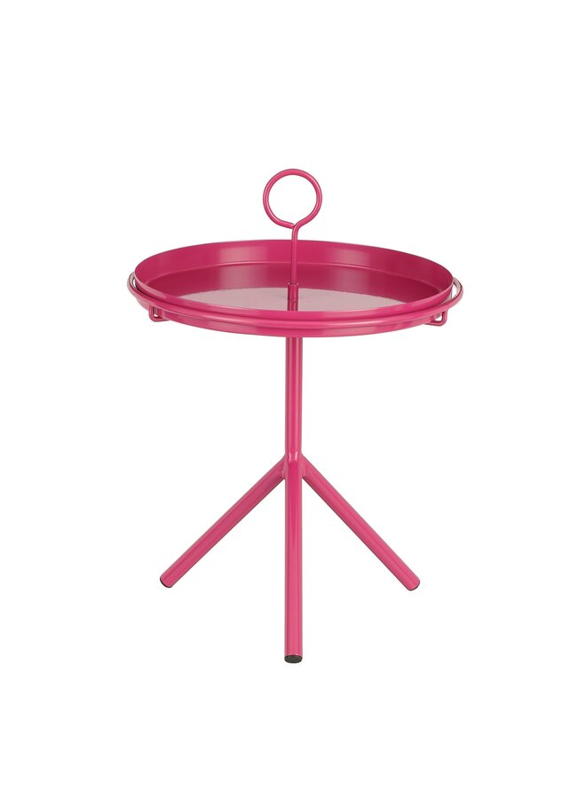 Aston bijzettafel fuchsia met afneembare tray